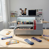 Imprimante Cosmox 360 pour chaussettes et manchons avec une seule tête d'impression Epson I1600 pour chaussettes et manchons en pur coton avec impression en une seule passe
