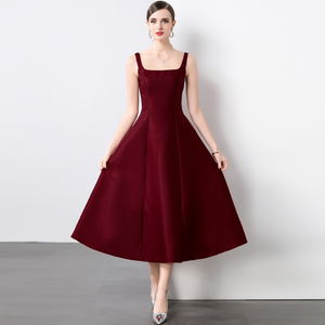 Fábrica de Diseñadores de Ropa de Moda, <span class=keywords><strong>Vestido</strong></span> <span class=keywords><strong>Midi</strong></span> Tipo A Personalizado OEM, Vestidos para Mujer - Product Image 2
