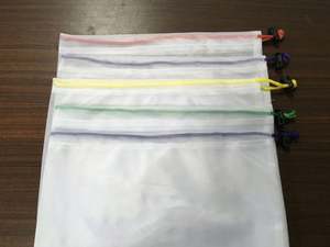 Ensemble de 9 sacs en coton à cordon de serrage, transparents, résistants et de qualité alimentaire, à motif rayé, petits, réutilisables, pour fruits, légumes, jouets et livres - Product Image 5