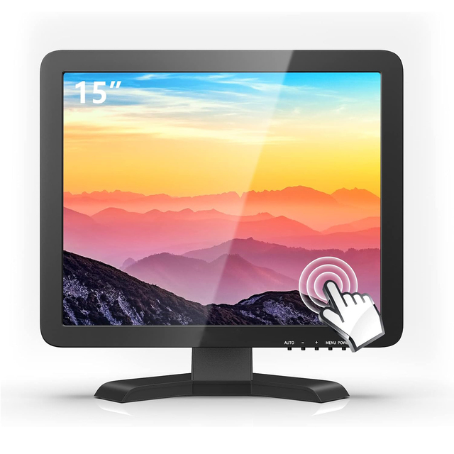 15 Inch 1024x768 Resolution TFT LCD CCTV Monitor with Touch Screen Monitor LED Backlight Capacitive Monitor