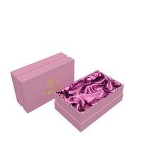 Emballage en carton rigide de luxe personnalisé de haute qualité avec couvercle amovible, boîtes cadeaux rigides avec doublure en satin de soie et col