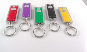 Custom Led <b>Plastic</b> <b>Key</b> Chains Rectangular <b>Key</b> <b>Rings</b> Gifts Promotional Mini Flashlight Keychain - Product Image 6