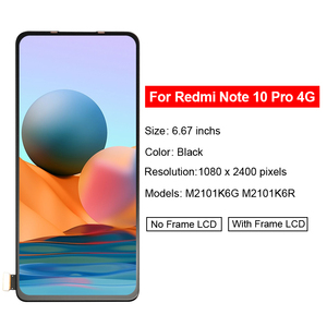 Pièces de rechange Ensemble de panneau Original Oled tactile Remplacement TFT Note10 Pro Max Écran Note 10 Pro 4G Écran Lcd pour Redmi - Product Image 2