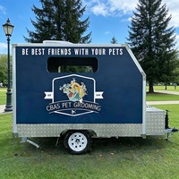 Remorque de toilettage mobile personnalisable pour animaux de compagnie, camion de toilettage pour chiens avec table de travail