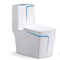 Toilette monobloc en céramique de couleur durable rétro de luxe Offre Spéciale pour salle de bain