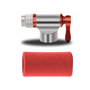 <span class=keywords><strong>Pompe</strong></span> à air pour pneu de vélo en alliage CO2 Mini tête de gonflage de CO2 de vélo avec manchon isolé <span class=keywords><strong>sans</strong></span> gaz - Product Image 4