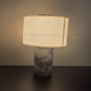 <span class=keywords><strong>Lampe</strong></span> de <span class=keywords><strong>table</strong></span> en marbre de luxe avec abat-jour en tissu |   <span class=keywords><strong>Lampe</strong></span> de chevet décorative moderne pour salon et chambre à coucher - Product Image 5