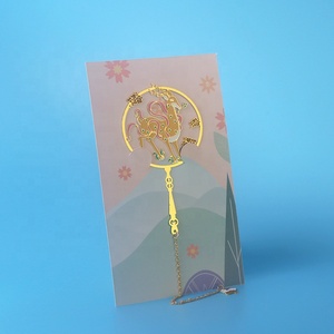 Marcapáginas de Metal y Latón Esmaltado con Diseño Antiguo Estilo Chino, Exquisito Regalo de Alta Gama, con Caja - Product Image 2