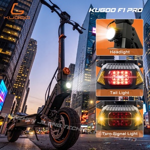 Trottinettes électriques pliables tout-terrain KUGOO F1 Pro pour adultes, moteur 800W haute puissance, 48V 18Ah, trottinette électrique pliable portable - Product Image 2