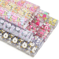 Personnalisé 30*120CM PVC Cuir Transparent Imperméable Fleur Papillon Imprimé pour Meubles Décoratifs Sacs en Liège Canapé Chaise Utilisation