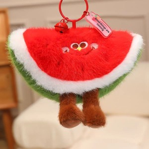 Llavero de Peluche con Forma de Comida: <span class=keywords><strong>Hamburguesa</strong></span>, Sandía y Papas Fritas - Regalo Creativo para Mochilas/Llaves, Poliéster, 17 cm, 14+ Años - Product Image 4