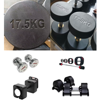 Haltères en caoutchouc à structure solide, haltères de fitness commerciaux CPU, 2,5 kg à 50 kg pour l'entraînement de force quotidien