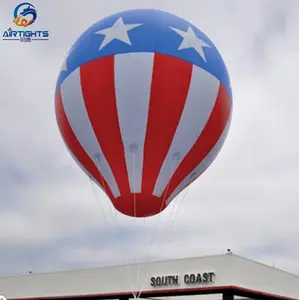 Hot Air Balloon Shape Helium Balloon USA FLAG Parade Flying Balloon for Campaign