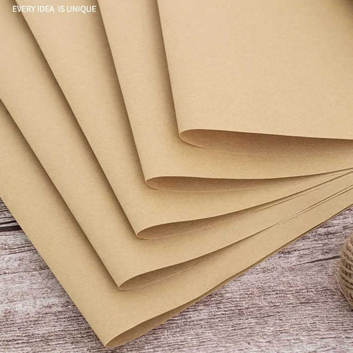 50g 60g 70g 80g 120g Brown Kraft Jumbo Roll Paper Cardboard Sheets Thick Recyclable Offset/Digital Printing Compatible Duplex