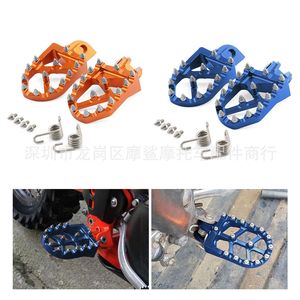 Pedales con púas CNC antideslizantes para KTM SX EXC XC TC TE, modificación de motocicleta, azul, naranja - Product Image 5