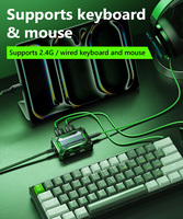 OATSBASF Hub USB-C portable 5 ports avec prise audio 3,5 mm, PD60W, clavier et souris filaires 2,4G pour téléphones et tablettes