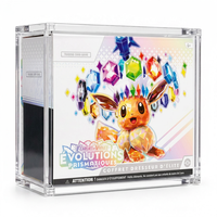 Boîte de présentation en acrylique avec couvercle magnétique ETB & Booster Box, protection pour collectionneur avec joint anti-poussière