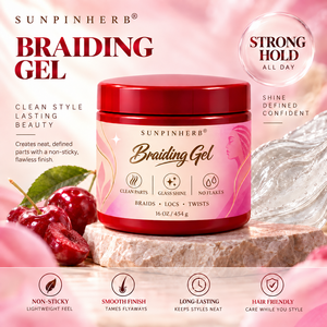SUNPINHERB Gel Coiffant Professionnel 16oz Fixation Forte Brillance Cire Coiffante pour Tresses Locs Twists Vente en Gros Marque Propre - Product Image 5
