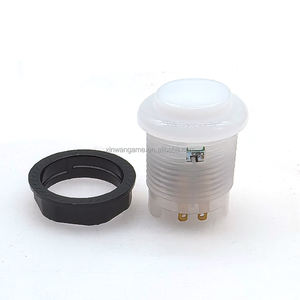 Pulsante Rotondo da 28mm con Foglia d'Oro e Illuminazione RGB 3.3v, Pulsante in Plastica Bianca per Macchine da Gioco Arcade, Slot Virtuali e Flipper - Product Image 2