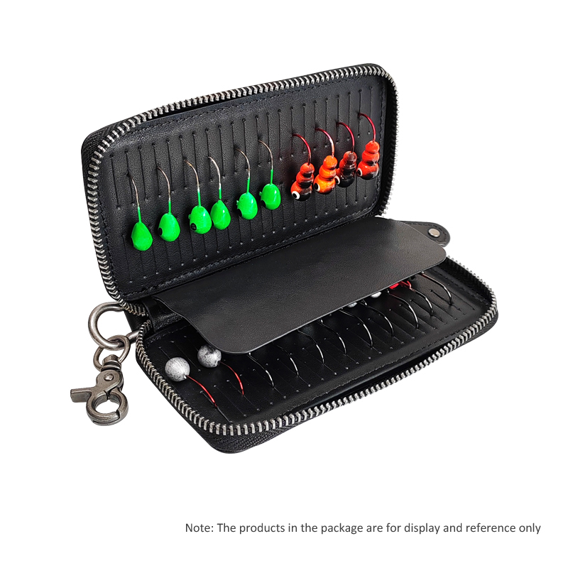 Kylebooker Black Tackle Bag – 3-Pocket Lure Storage, Polyester, Fly Fishing Ready