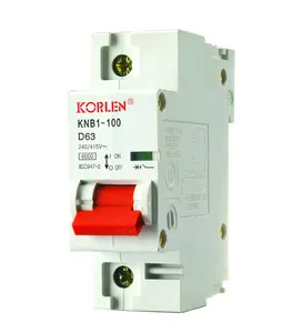 DC MCB 100A 125A 1P 2P 3P 4P 240V Miniature Circuit Breaker Din Rail IECสวิทช์ไฟฟ้า