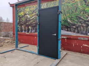 Aço Francês Novas Portas De Segurança Metal Estilo Simples Fogo Aço Avaliado Porta Porta Interior Frontal - Product Image 5