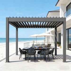 Pérgola de Alumínio Motorizada para Jardim Externo com Teto de Lâminas Impermeável, Tamanho Personalizado, Preço de Fábrica - Product Image 1