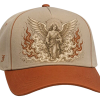Casquette de baseball personnalisée style Old English, 5 panneaux, visière incurvée, style Dad Hat, streetwear urbain West Coast, vente en gros, faible MOQ