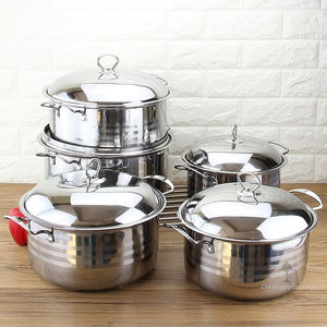 Juego de utensilios de cocina Happycooking, sartén de cocina Individual Doble de acero inoxidable, fiambrera <span class=keywords><strong>Cocotte</strong></span>, muebles Art Nouveau para uso doméstico - Product Image 5