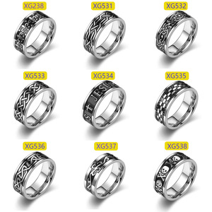8mm Stainless Steel <strong>Ring</strong> Silver Black Gold Nordic Viking Triangle Rotatable <strong>Spin</strong> Stainless Steel Decompression <strong>Ring</strong> Finger <strong>Rings</strong> - Product Image 2
