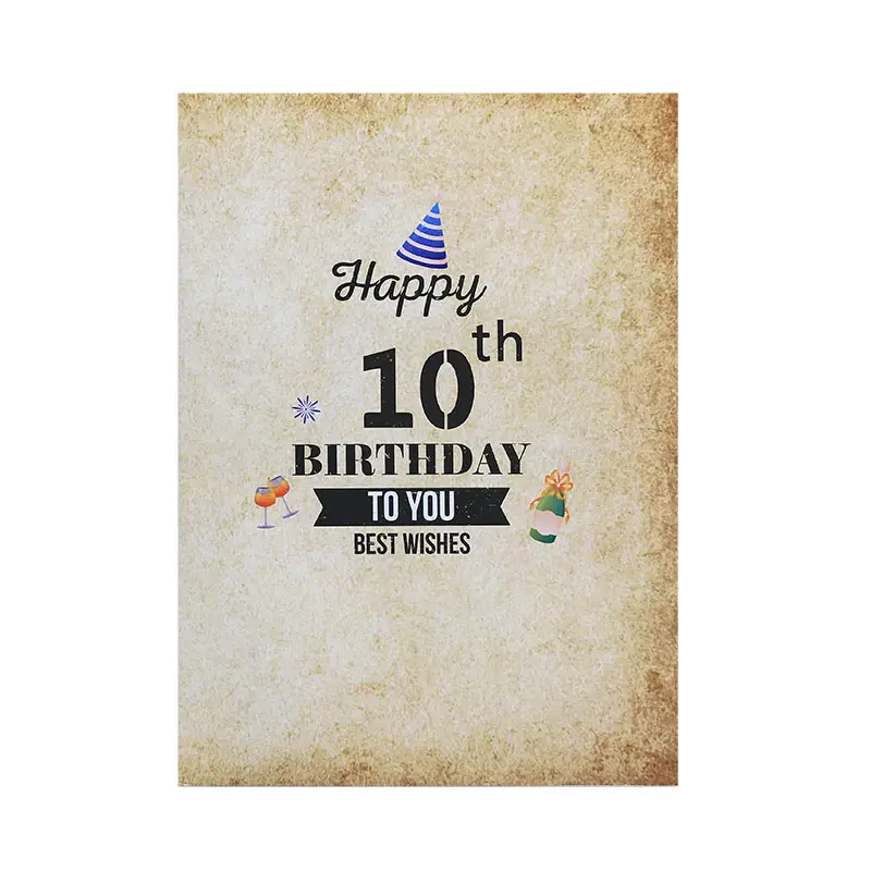 100th 60th Latest Design Happy Birthday Gifts Balloons Confetti 3D Pop-Up Greeting Card Music and Light Birthday 3D Pop-Up Cards