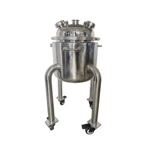 Sanitary Stainless Steel304 Double-Jacketed Tank with Casters