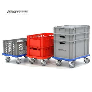 Transporte logístico de metal personalizado de acero dulce Q235 Dolly móvil con ruedas - Product Image 6