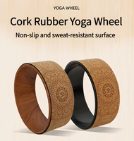 Rouleau de yoga en liège personnalisé avec logo, 32 cm, grain de bois, haute résistance, pour étirements de la colonne vertébrale, idéal pour les studios de Pilates et de fitness