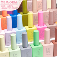 Kit Professionnel Personnalisable de Résine UV Gel pour Extension d'Ongles de Salon 15ml avec 60 Couleurs de Vernis Artistique et Flacon de Peinture à Ongles 7.5ml