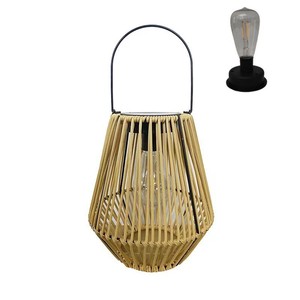 Lanternes solaires étanches en rotin pour l'extérieur Lampes de <span class=keywords><strong>jardin</strong></span> solaires pour cour, patio, porche, <span class=keywords><strong>lampe</strong></span> de décoration suspendue - Product Image 6