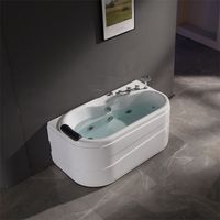Baignoire autoportante moderne en acrylique avec design éco-responsable, pour spa extérieur, mini format, fonction massage, combinaison air et hydromassage