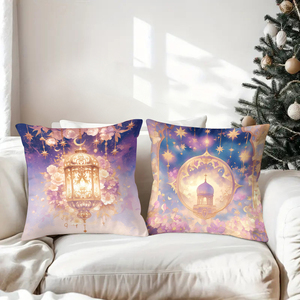 Linternas encantadas y motivos celestiales adornan estas almohadas decorativas de ensueño, perfectas para crear un ambiente festivo y acogedor. - Product Image 3