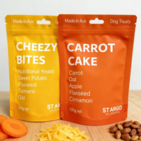 Sachet Doypack personnalisé avec logo, fermeture éclair, en aluminium, avec trou de suspension pour l'emballage de friandises pour chiens et snacks pour animaux de compagnie