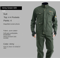 Tenue de travail pour soudeur, en coton épais, résistante à l'usure, pour hommes, idéale pour la réparation automobile, le soudage, le travail de construction au printemps et en automne.