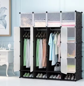 Armario Plegable DIY Económico para Sala de Estar con Contenedor de Almacenamiento de Ropa y <span class=keywords><strong>Zapatero</strong></span> - Product Image 5