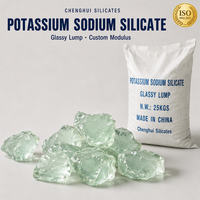 Silicate de potassium et de sodium en morceaux vitreux pour revêtement d'électrodes de soudage, liant, directement de l'usine Chenghui Silicates