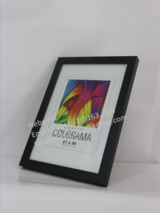 Fabbrica semplice nero ecologico con immagine colorata decorata MDF foto in legno fotogramma 21x30cm o dimensioni personalizzate - Product Image 2