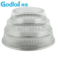 Plateau rond en aluminium durable de 18 pouces, jetable, pour traiteur, idéal pour les plats de viande, de fromage, de charcuterie, présentoir alimentaire, plateau argenté
