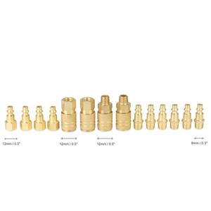 Nuevo Juego de 14 Conectores Rápidos de Cobre de 1/4 NPT Estilo Americano, Piezas Neumáticas - Product Image 4