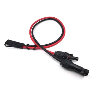 Lot de câble adaptateur de type SAE 10 AWG, biche avec adaptateur inverse, pour panneaux solaires, camping-cars, alimentation DC, automobile