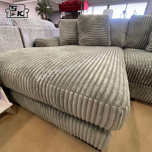 Lujo moderno grande esponjoso gris tela PANA familia sala de estar muebles Modular combinación sofá - Product Image 3