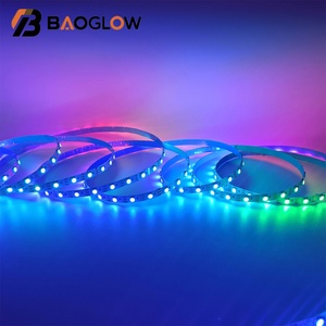 ไฟ LED แบบเส้น WS2812B 5050 60D สีสัน RGB ควบคุมได้แบบจุดเดียว 5V พร้อมรีโมทอัจฉริยะ - Product Image 1