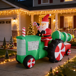 Père Noël gonflable dans un camion pour la décoration des fêtes de Noël - Product Image 2