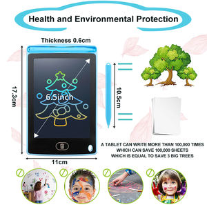 Tablet Tulis LCD 6.5 Inci untuk Anak-anak, Papan Gambar Elektronik Layar Warna, Papan Tulis Portabel, Mainan Edukasi - Product Image 2